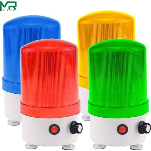 New sound and light alarm 220v24v12v rotary warning light adjustable volume led sound and light integrated alarm indicator light
