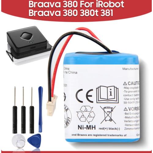 Original Sweeper Replacment Battery For iRobot Roomba Braava 380 380t 381 MINT 5200C 5200 2000mAh With Tools