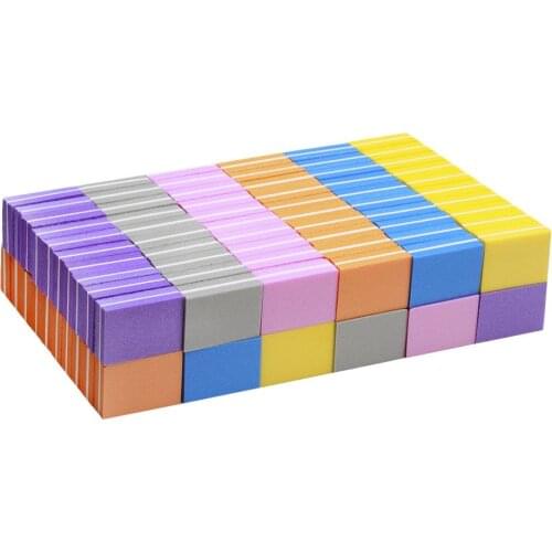 50pc Professional Nail Buffer Block Polish 6-Color=Pink/Purple/Grey...Buffer Block Sanding Nail File Manicure Nail Art Tips Tool