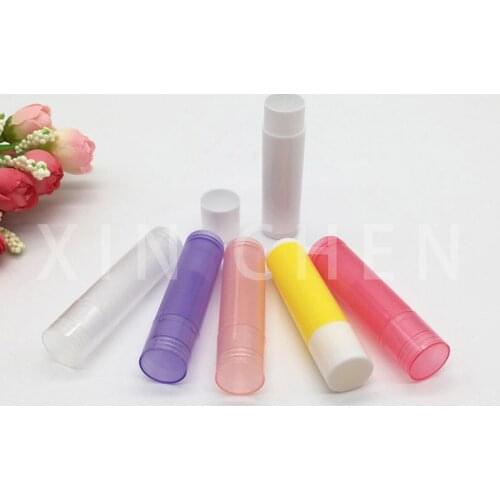 100 PCS 5ML Lipstick Balm Tubes Transparent Empty Plastic Cosmetic Bottle Lotion Tube DIY Lip Gloss Containers Travel Bulk Pink