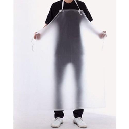 Transparent Pvc Thick Wearresistant Men And Women Long Oilproof Food Factory Aquatic Food Kitchen Leather Waist Waterproof Apron