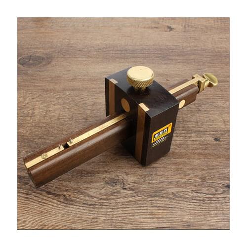 Luxury British Indonesia Ebony Marking Gauge Woodworking Mortise Sliding Mark Scraper Adjustable Head Meter