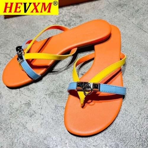 New Summer Womens Sandals Fashion Retro Metal Decoration Women Casual Sandals Outdoor Beach Open Toe Slipper Zapatos Mujer