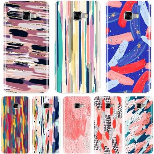 Phone Case Silicone For Samsung Galaxy C5 C7 C8 Art Graffiti Stripes Abstract Soft Back Cover For Samsung Galaxy C9 C7 C5 Pro