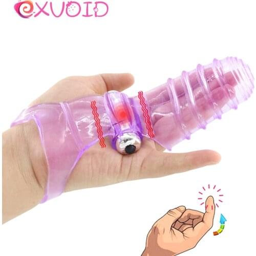 EXVOID Sex Toys for Women Sex Shop Clitoris Stimulator Bullet Vibrator Finger Vibrator Finger Sleeve Nipple G-Spot Massager