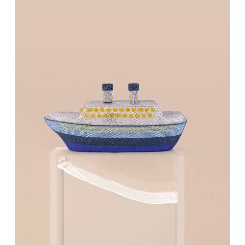 Bride Wedding blue Handbag Vintage Women Crystal Diamond Clutch purse Luxury Ladies Prom Party bags Evening Bag Torebki Damskie