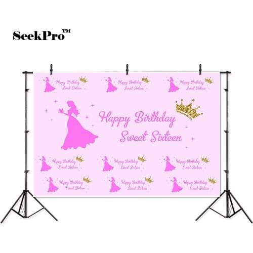 Thin vinyl happy birthday sweet crown bird kids baby children photo Backgrounds Professional indoor Photographic studio Backdrop