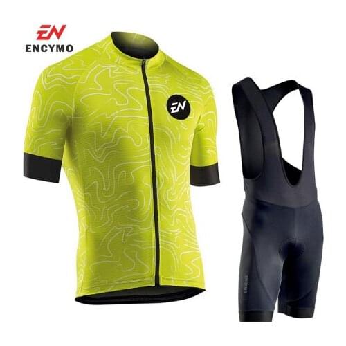 Cycling Jersey Summer Short Sleeve Set Maillot bib shorts Bicycle Clothes Sportwear Shirt Clothing men clothing ENCYMO