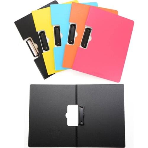 1PCS A4 Writing Board Clip PP Foam Material Double Board Clip Folder Horizontal Students Office File Storage