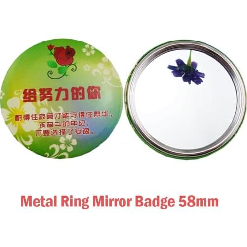 100pcs 58mm button badge mirror for badge machine button pin maker