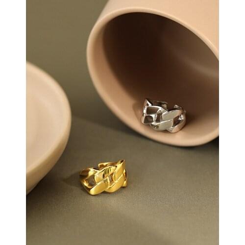 Punk 100% 925 sterling silver chain rings for women fine jewelry 2020, minimalist silver 925 wedding party ring female gifts