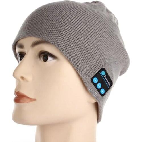 Winter Bluetooth USB Rechargeable Music Headset Warm Knitting Beanie Hat Cap Beanie Hat Cap