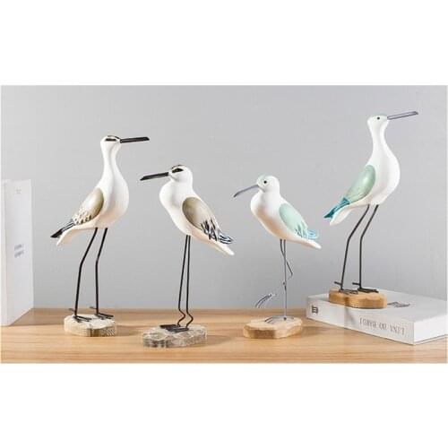 1 Set Wooden Seagull Figurine Rustic Vintage Sea Bird Sculpture Nautical Decor Au23 21 Dropshipping