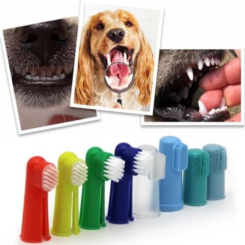 1PC Pet Toothbrush Puppy Cat Finger Brush Portable Professional Dogs Toothbrush Pet Dental Brush Pet Teeth Cleaning Accessories