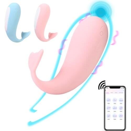 10 Modes Vibrating Egg Bluetooth APP Control Vibrators Whale shape G Spot Massage Vaginal Stimulator Sex Toys For Women