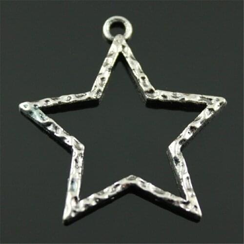 10pcs Big Hollow Star Charms Big Hollow Star Charms For Jewelry Making Big Hollow Star Pendant 35x37mm