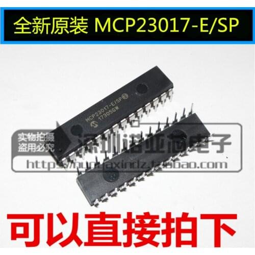 2PCS MCP23017-E/SP DIP-28 MCP23017 16-Bit I/O Expander with I2C Interface IC