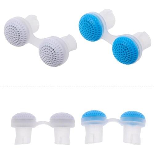 2Pcs Nose Breath Apparatus Nasal Dilator Device Mini Air Purifier Anti Snoring Nose Buds Sleep Anti-Snoring Clips(Blue Or White)