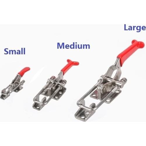 304 Stainless Steel Push Pull Adjustable Box Buckle Horizontal Door Bolt Clamp Toggle Clamp Quick Release Hand Tools