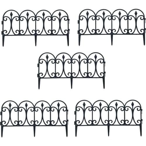 5PCS Garden Border Fence Decorative Edging Barrier Plant Bordering Lawn Fence for Yard Garden Decoration Outdoor