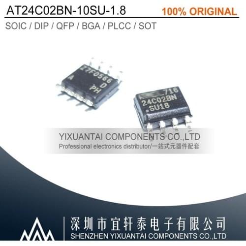 50pcs/lot 500pcs/lot 1000pcs/lot Free shipping 100% original AT24C02BN-10SU-1.8 AT24C02BN 24C02BN SU18 SOP8
