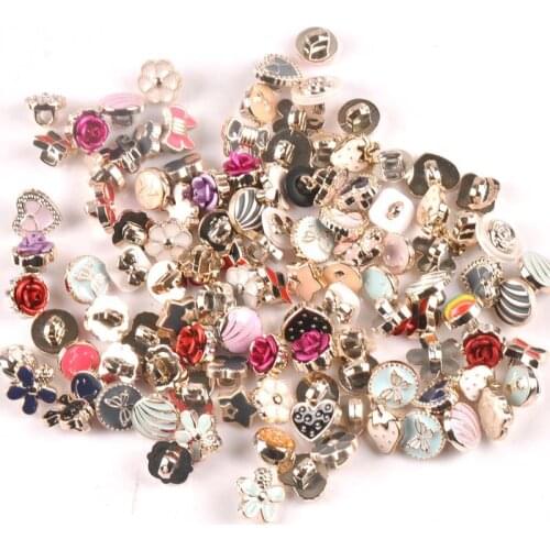 15pcs Acrylic Sewing buttons bright Golden-plated garment accessories DIY Sewing Supplies 10~14mm CP1234