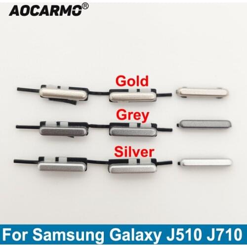 Aocarmo For Samsung GALAXY J510 J710 J5 J7 2016 Power Volume On /Off Side Button Key Replacement Parts