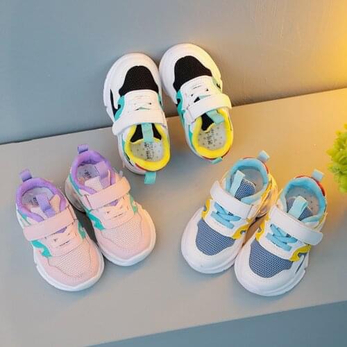 Spring Autumn Kids Casual Shoes Unisex Breathable Boy And Girls Sport Shoes Sneaker Children Leisure Shoes White Soft Soled 1-6T