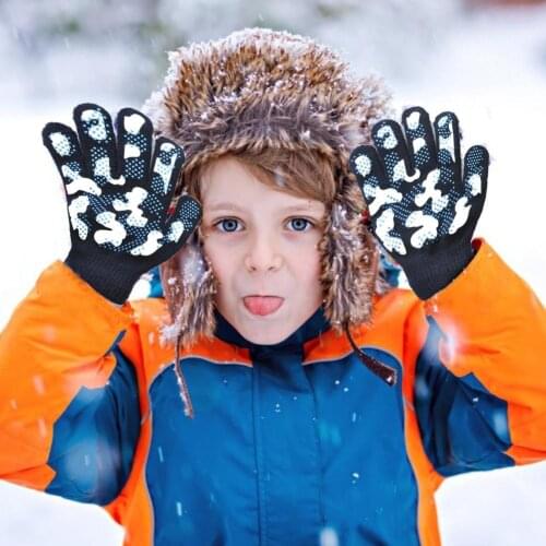Childrens Camouflage Gloves, Non-slip Warm, Magic Stretch Gloves, Winter WarmComfortable And Stretchable Gloves Outdoor Unisex