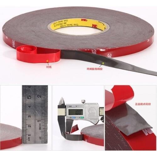 3M Auto Tape Size 10mmx3m Double Sided Sticker Acrylic Foam Adhesive Car Attachment Interior Tape Free Shipping