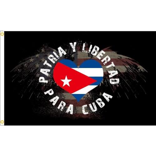 Cuba Flag with Brass Grommets Printed Polyester Banner for Garden Courtyard Balcony Decoration JDH88