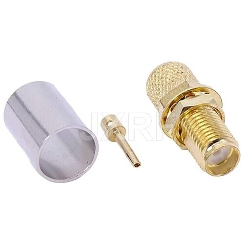 SMA Female Crimp for 50-5 RG6 5D-FB LMR300 cable RF Coaxial Connector Free shipping