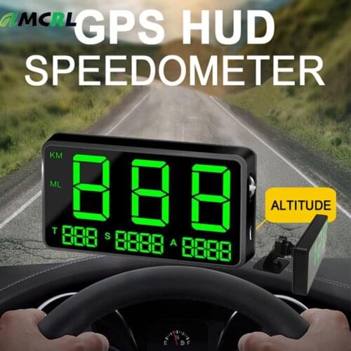 GPS Speedometer 4.5" C80 Speed Odometer Mileage HUD Display Digital Speed Alarm MPH KMH Altitude Display Projector Universal