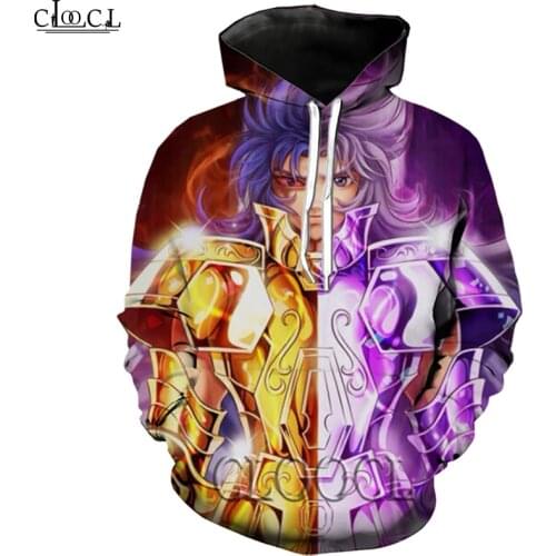HX 2021 Fashion Anime The Knights of the Zodiac Saint Seiya 3D Print Men Women Hoodies Casual Harajuku Hip Hop Style Autumn Tops