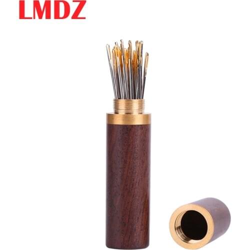LMDZ 30Pcs Gold Eye Needle Leather Hand Sewing Needles Embroidery Tapestry Home Tool DIY Sewing Accessories with Bottle