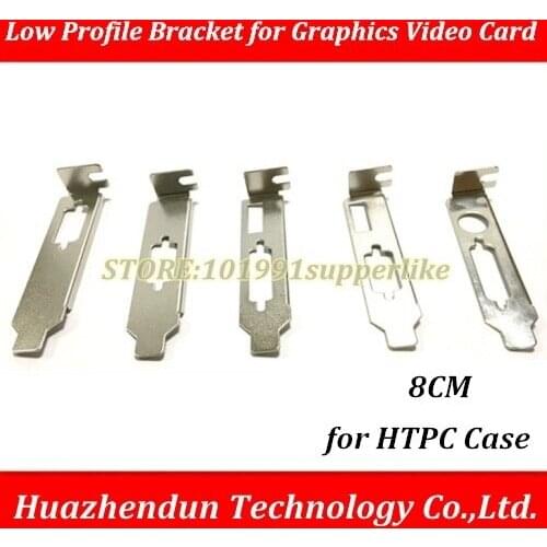 DEBROGLIE 30PCS--- 8CM Low Profile Bracket HDMI+DVI/VGA/DVI+TVO interface For Graphics Video Card hdmi+dvi for HTPC Case