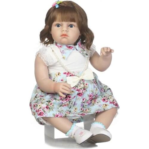 Chubby girl model Reborn Baby Doll Silicone Cloth Body Realistic lol Doll Newborn Toy With fashion baby clothes Kids Gift 70cm