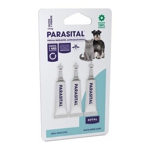 PARASITAL repellent pipettes small cats and dogs 3uds