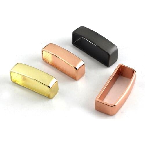 2 Pcs Metal Belt Keeper D Shape Belt Strap Loop Ring Buckle Parts for Leather Craft Bag Strap Belt 35mm 40mm