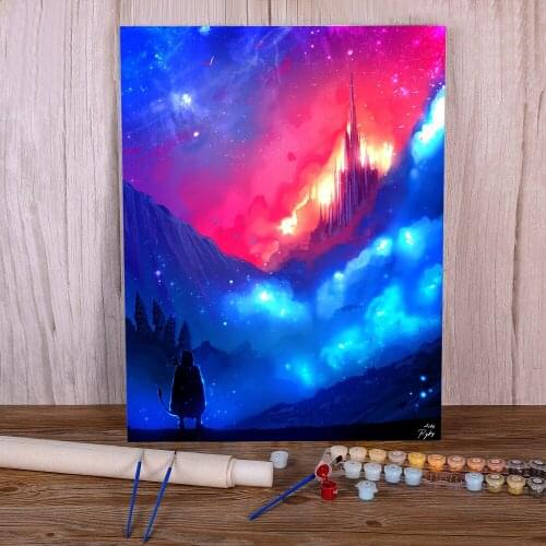 Scenery The Kingdom Painting By Numbers Package Acrylic Paints 40*50 Painting On Canvas Home Decoration Children Drawing