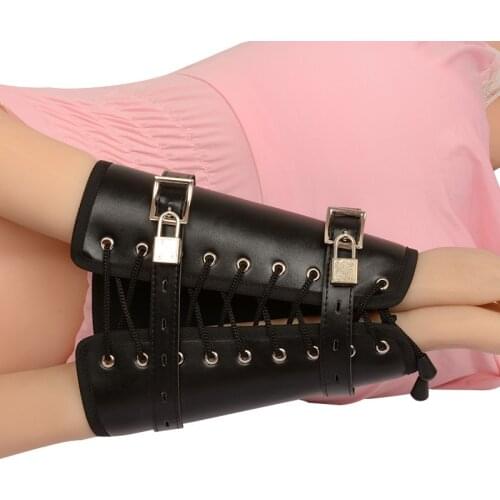 Pu Leather Handcuff Anklecuffs Leg Bondage Bdsm Adjustable Strap Bondage Restraint Slave Femdom Sm Games Sexs Toy For Woman