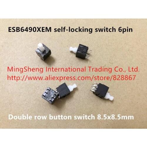 Original new 100% ESB6490XEM 8.5x8.5mm self-locking switch 6pin double row button switch