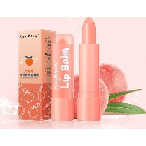 Peach Moisture Lip Balm Long Lasting Natural Remove Lip Line Jelly Moisturizing Lipstick Anti Aging Lip Care Lip Makeup Lipgloss