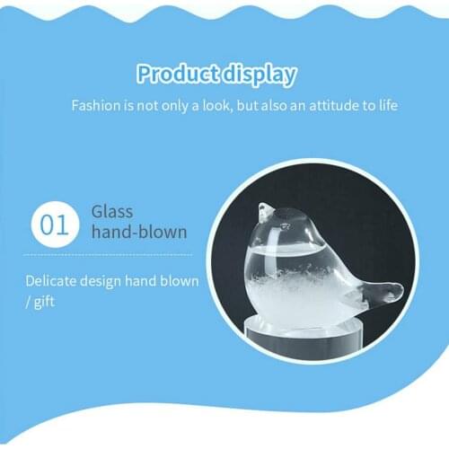 Glass Weather Forecaster Liquid Barometer Predictor Desktop Weather Glass 30ml Bird shape Storm Bottle Weather Forecast