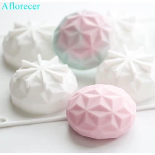 Diamond Shaped Silicone Mould DIY Handmade Candle Cake Baking Soap Moulds Mold Kitchen Tools Christmas gifts