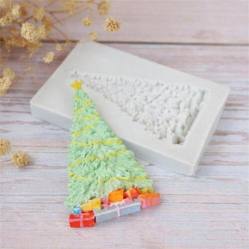 Christmas Tree Silicone Mold Sugarcraft Fondant Cake Decorating Gumpaste DIY Chocolate Candy Clay Moulds