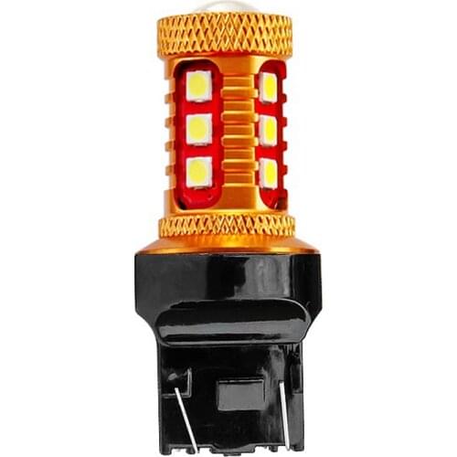 10Pcs T20 7443 W21/5W Super Bright 1000LM 15 SMD 3030 LED Amber Yellow Turn Signal White Auto Reverse Bulb Red Car Brake Light