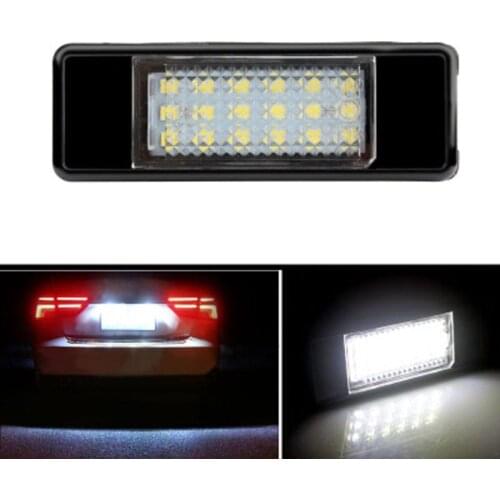 2pcs 18 LED Beads License Plate LED Light Lamp for Citroen C2 C3 C4 C5 C6 DS3 for PEUGEOT 106 207 307 308 406 407 508 1007 3008