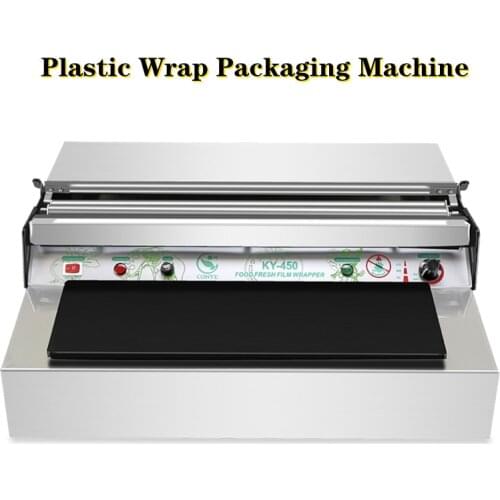 Plastic Wrap Packaging Machine Supermarket Vegetables Fruits Automatic Cutting Sealing Film Sealing Packaging Machine