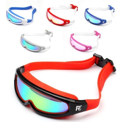 High-definition Integrated Swimming Goggles Waterproof and Anti-fog Big Frame Adjustable Diving Glasses for Adults and Children